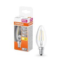 OSRAM Retrofit Classic B LED Lampe Kerzenform (ex 25W) 2,5W / 2700K Warmweiß E14 OSRAM Retrofit Classic B LED Lampe Kerzenform (ex 25W) 2,5W / 2700K Warmweiß E14
