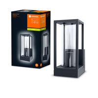 LEDVANCE LED Wandleuchte für 1x E27 Leuchtmittel, Design Leuchte mit Rahmendesign für Aussen für direkte Beleuchtung, aus hochwertigem Aluminium und Glas, ENDURA FRAME Wall E27