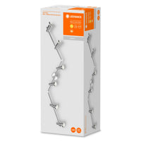 Spot LED LEDVANCE, spot en aluminium de haute qualité à 6 lampes, adapté aux murs et plafonds intérieurs, ampoules GU10 remplaçables incluses, blanc chaud (2700K), 3W, LED SPOT GU10 6x3W Spot LED LEDVANCE, spot en aluminium de haute qualité à 6 lampes, adapté aux murs et plafonds intérieurs, ampoules GU10 remplaçables incluses, blanc chaud (2700K), 3W, LED SPOT GU10 6x3W