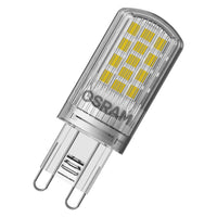 OSRAM LED Stiftsockellampe BASE PIN G9 LED-Lampe CL40 non-dimmable 4.2W, G9 , Warmweiß 5er Pack OSRAM LED Stiftsockellampe BASE PIN G9 LED-Lampe CL40 non-dimmable 4.2W, G9 , Warmweiß 5er Pack