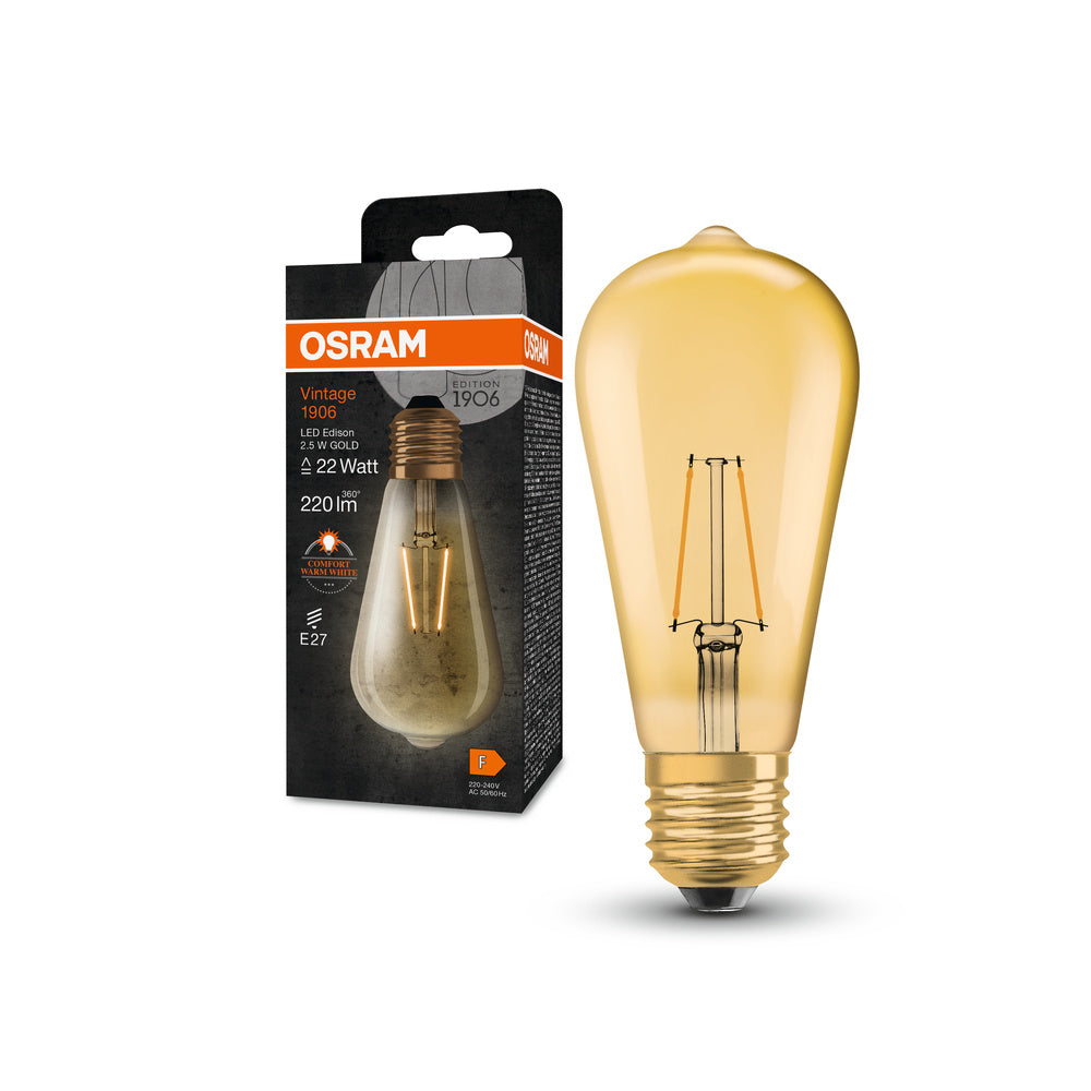 Lampe LED OSRAM Vintage 1906® Classic Edison, 2,5W, 220lm, E27 ...