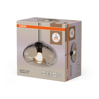 OSRAM Suspension en verre fumé décoratif E27 noir OSRAM Suspension en verre fumé décoratif E27 noir
