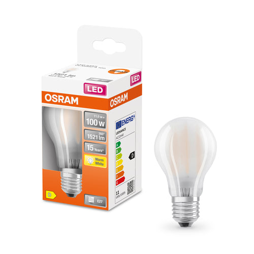 OSRAM Retrofit Classic A LED Lampe matt (ex 100W) 10W / 2700K Warmweiß E27