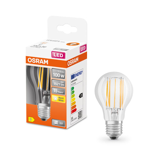 OSRAM Retrofit Classic A lampe LED (ex 100W) 10W / 2700K Lumières chaudes E27