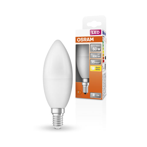 OSRAM LED Star Lampe LED forme bougie mate (ex 60W) 7,5W / 2700K blanc chaud E14