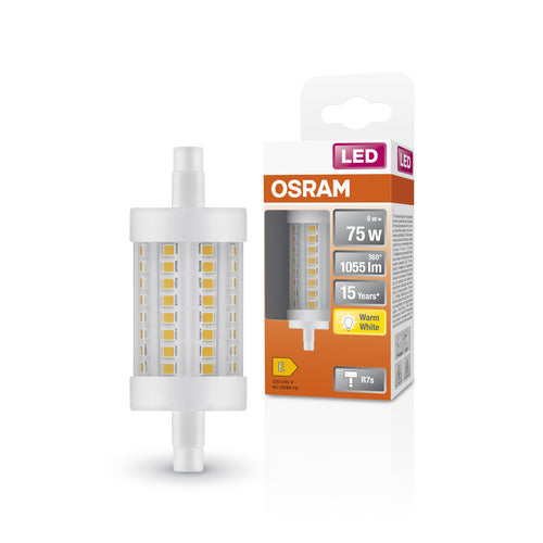 OSRAM LED LINE Tube LED (ex 75W) 8W / 2700K blanc chaud R7s