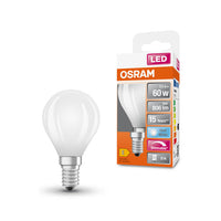 OSRAM Retrofit Classic P Lampe LED mate à intensité variable (ex 60W) 6,5W / 4000K blanc froid E14