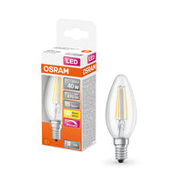 OSRAM Retrofit Classic B Lampe LED en forme de bougie à intensité variable (ex 40W) 5W / 2700K blanc chaud, E14