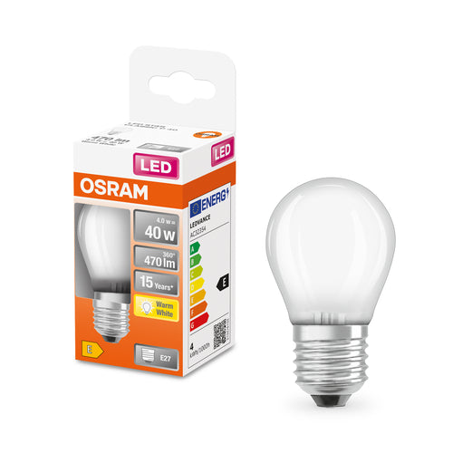 OSRAM LED Retrofit Classic P Lampe LED mate (ex 40W) 4W / 2700K blanc chaud E27