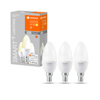 LEDVANCE Lampe LED Wifi SMART+ bougie à intensité variable (ex 40W) 5W / 2700K blanc chaud E14 3 pièces