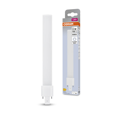 OSRAM DULUX S LED EM & AC MAINS Tube à LED 23,4cm (ex 11W) 6W / 4000K blanc froid G23