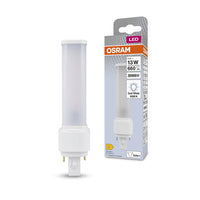 OSRAM DULUX D LED EM & AC MAINS Tube à LED 14,8cm (ex 13W) 6W / 4000K blanc froid G24d-1