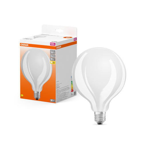 OSRAM LED Retrofit CLASSIC GLOBE125 lampe mate (ex 150W) 17W / 2700K blanc chaud E27