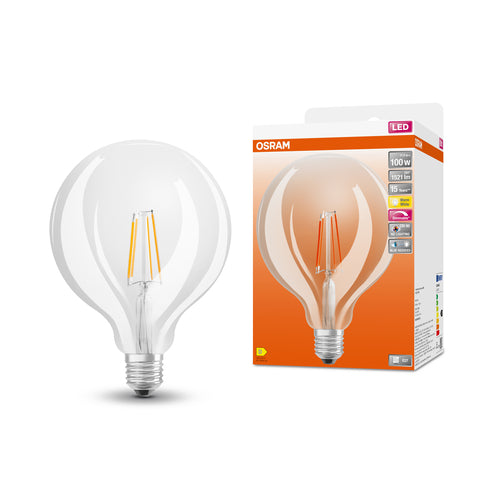 OSRAM Lampe LED FILAMENT à intensité variable LED SUPERSTAR+ CL GLOBE125 FIL 100 dim 11W/927 E27 CRI90 BOX, E27