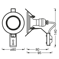 LEDVANCE Spot Einbauleuchten im 5er-Pack, inkl. 5x GU10-OSRAM Leuchtmittel (5x 2.6W), gebürstetes Nickel, metallisches Gehäuse, IP20-Schutz