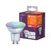 Lampe à réflecteur LEDVANCE Smart+ avec technologie ZigBee, 4,9W, PAR16, couleur de lumière RGBW réglable, culot GU10, pack de 1