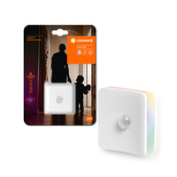 LEDVANCE LUNETTA CARRÉ RGB veilleuse avec capteur de mouvement, 0,3W