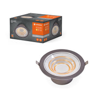 LEDVANCE DECOR FIL DL RIPPLE Downlight, Ø 166mm, argent, 9W, 850lm