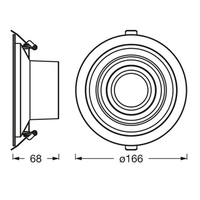 LEDVANCE DECOR FIL DL ECHO Downlight, silber, 7W, 650lm