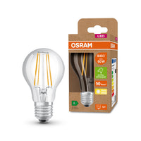OSRAM LED Lampe Classe d'efficacité énergétique A Filament Classic Clair, 4W/3000K, E27, Blanc chaud