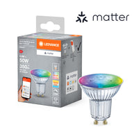 LEDVANCE Matter SMART+ LED Spot, verre, RGB, 4,9W, 350lm, GU10