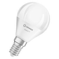 LEDVANCE Matter SMART+ lampe LED CLASSIC P, RGB, aspect givré, 4,9W, 470lm, E14