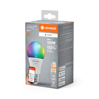 LEDVANCE Matter SMART+ lampe LED CLASSIC A, RGB, aspect givré, 14W, 1521lm, E27