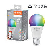 LEDVANCE Lampe LED Matter SMART+, aspect givré, RGB, 9,5W, 1055lm, E27