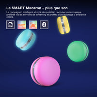 OSRAM Bluetooth SMART+ Enceinte Macaron avec commande gestuelle, lumière LED RVB, orange