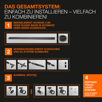 LEDVANCE TRACKLIGHT Schienensystem-Leuchtenkopf, schwarz, GU10