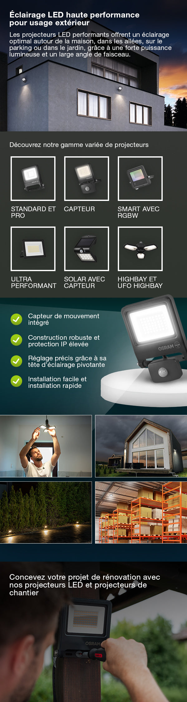 Spot halogène 400 W projecteur de chantier bleu Spot halogène 400 W projecteur de chantier bleu