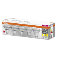 OSRAM LED BASE PAR16 Spot (ex 50W) 4,3W / 2700K blanc chaud GU10 5er
