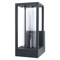OSRAM LED Wandleuchte für 1x E27 Leuchtmittel, Design Leuchte mit Rahmendesign für Aussen für direkte Beleuchtung, aus hochwertigem Aluminium und Glas, ENDURA FRAME Wall E27