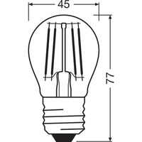 OSRAM SUPERSTAR+ CLASSIC P FIL 25 LED-Lampe, 2,2W, 300lm, E27