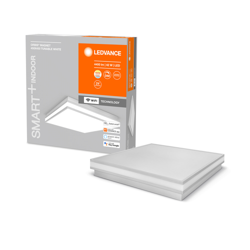 LEDVANCE Wifi SMART+ ORBIS MAGNET Plafonnier LED 45x45cm Tunable blanc 42W / 3000-6500K gris