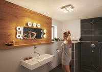 OSRAM Matter SMART+ ORBIS WAVE LED Plafonnier de salle de bain 30x30cm Blanc réglable 26W / 3000-6500K