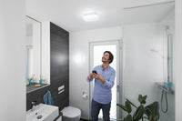 OSRAM Matter SMART+ ORBIS LED AQUA Plafonnier de salle de bain 20x20cm Blanc réglable 12W / 3000-6500K
