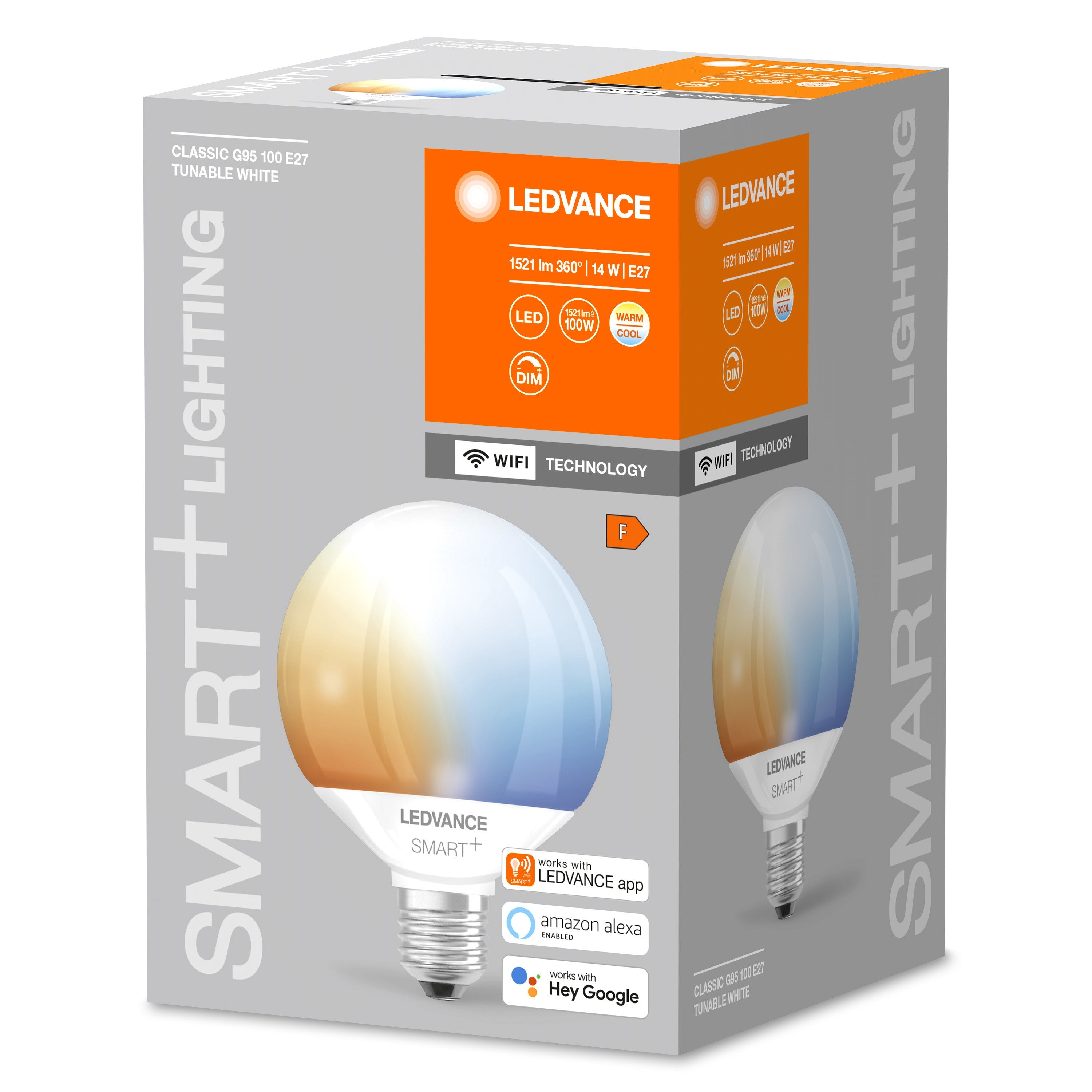 ; LEDVANCE SMART+ WIFI Globe Tunable White G95 100 14W 2700…6500K E27; LEDVANCE SMART+ WIFI Globe Tunable White G95 100 14W 2700…6500K E27; ; ; 