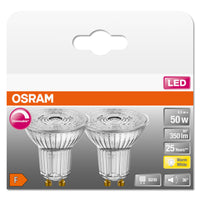 Lampe à réflecteur LED OSRAM | Socle : GU10 | Blanc chaud| 2700 K | 4,50 W | Remplacement d'une lampe à réflecteur 50 W, LED SUPERSTAR PAR16