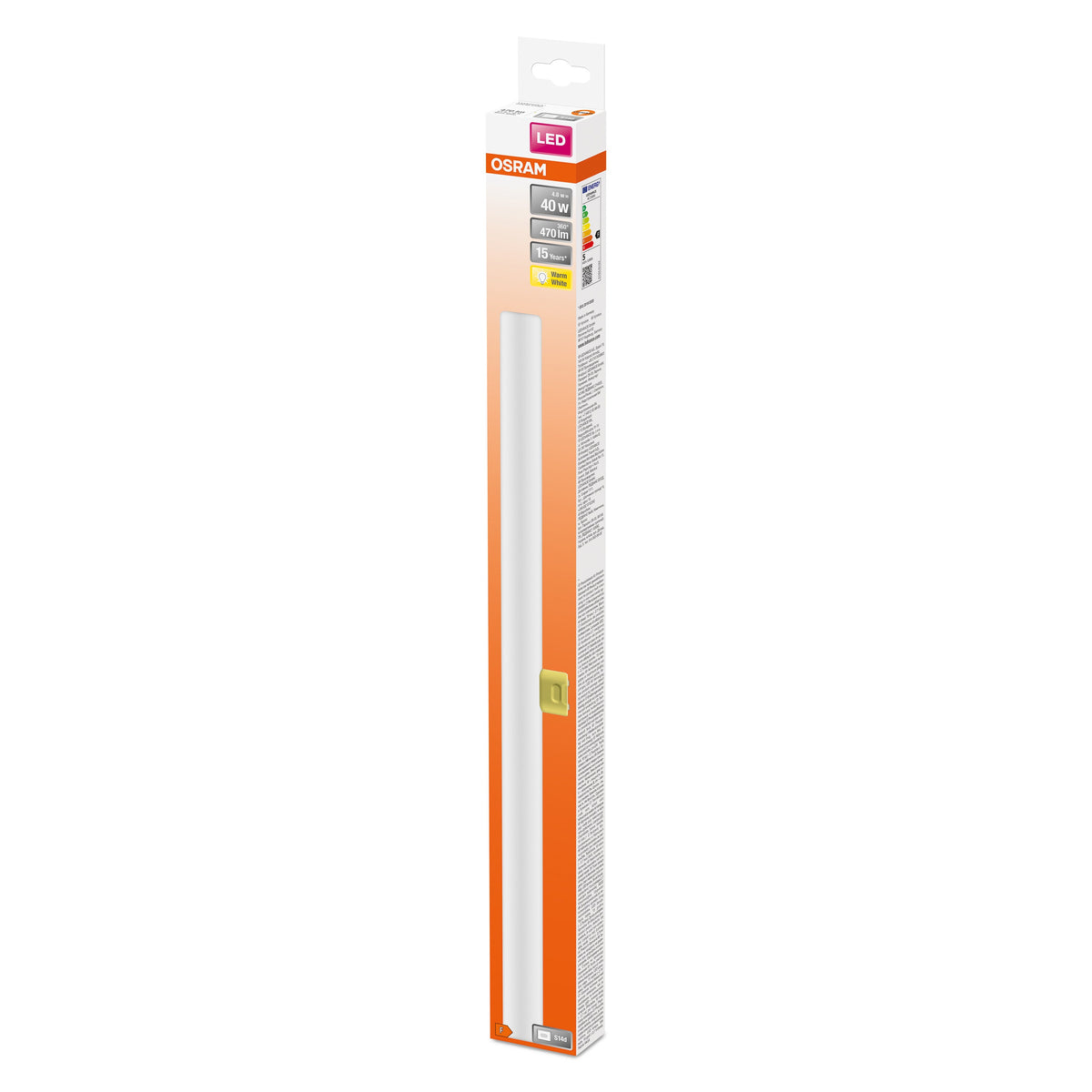 OSRAM LEDinestra LED-Röhre 50cm (ex 40W) 4,8W / 2700K Warmweiß S14d