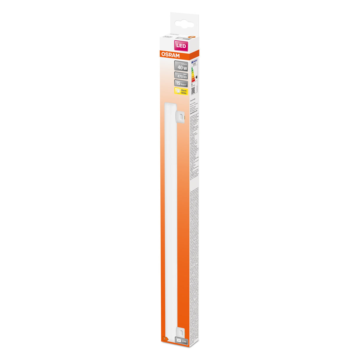 OSRAM LEDinestra Tube LED 50cm (ex 40W) 4,8W / 2700K blanc chaud S14s