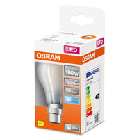 Lampe LED OSRAM LED Retrofit CLASSIC A 11W 840 Frosted B22d, 1521 lm, 4000 K, blanc froid