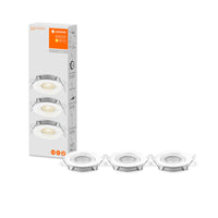 Spots encastrables LED LEDVANCE, lot de 3, 3x 5W, blanc chaud, intensité variable en continu via interrupteur mural, blanc