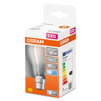 OSRAM LED Lampe LED Retrofit CLASSIC A 4W 840 Frosted B22d, 470 lm, 4000 K, Kaltweiß