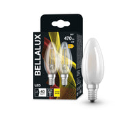 BELLALUX Lampe LED, culot : E14, blanc chaud, 2700 K, 4 W, remplacement d'une ampoule de 40 W, claire, ST CLAS B