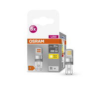 OSRAM LED lampe à broche BASE PIN G9 CL20 non dimmable 1.9W, blanc chaud pack de 5