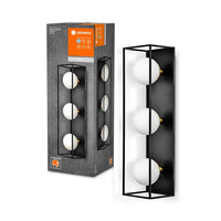 LEDVANCE DECOR 3 Applique murale carrée pour salle de bain IP44, noire, G9
