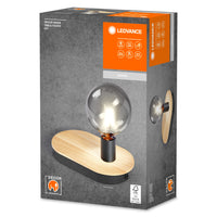 LEDVANCE DECOR Wood Lampe de table USB, noir/bois, E27