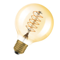 OSRAM Ampoules LED à intensité variable, édition vintage, remplacement de 48 watts, E27, G80, 2200 Kelvin, lumière chaude confort, verre transparent, pack simple