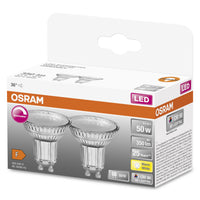 OSRAM Superstar lampe à réflecteur pour culot GU10, verre clair, blanc chaud (2700K), 350 lumens, remplace les ampoules traditionnelles de 50W, dimmable, pack de 2